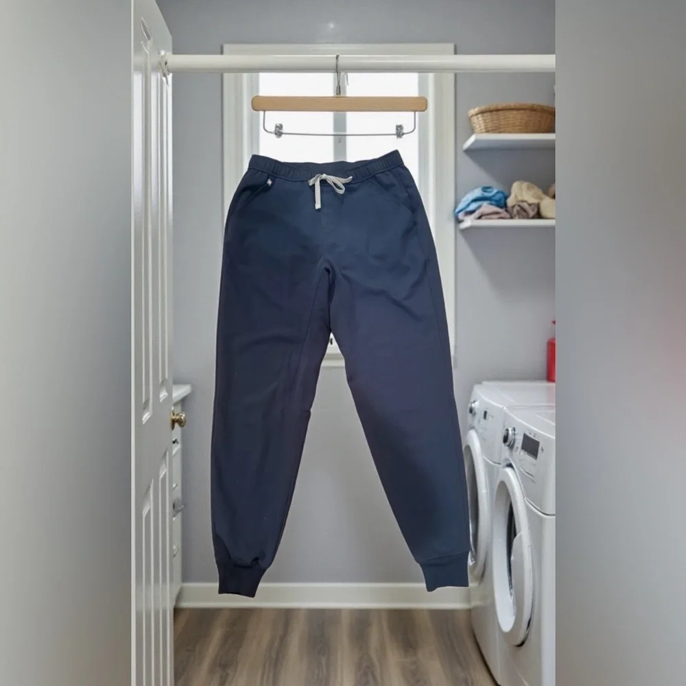 FIGS Slate Blue/Gray Joggers Scrubs Medical Stretch Drawstring Size Medium